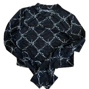 Black Sheer Crop Top